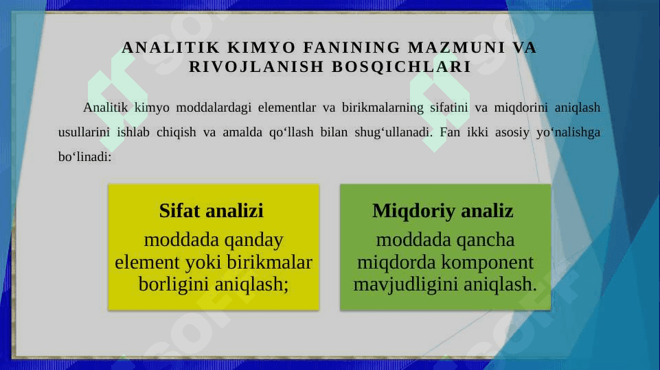 Hozirgi zamonda analitik kimyoning o'rni 3