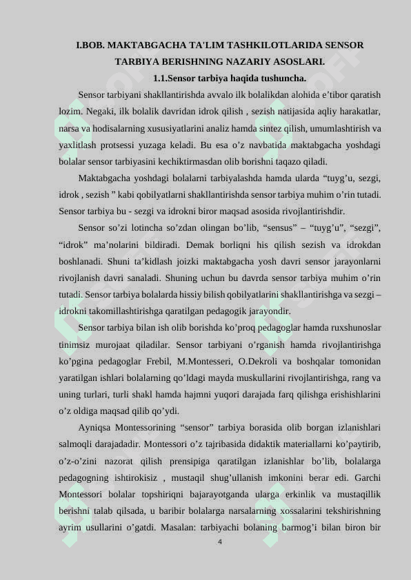 MAKTABGACHA TA'LIM TASHKILOTLARIDA SENSOR TARBIYA BERISH 4