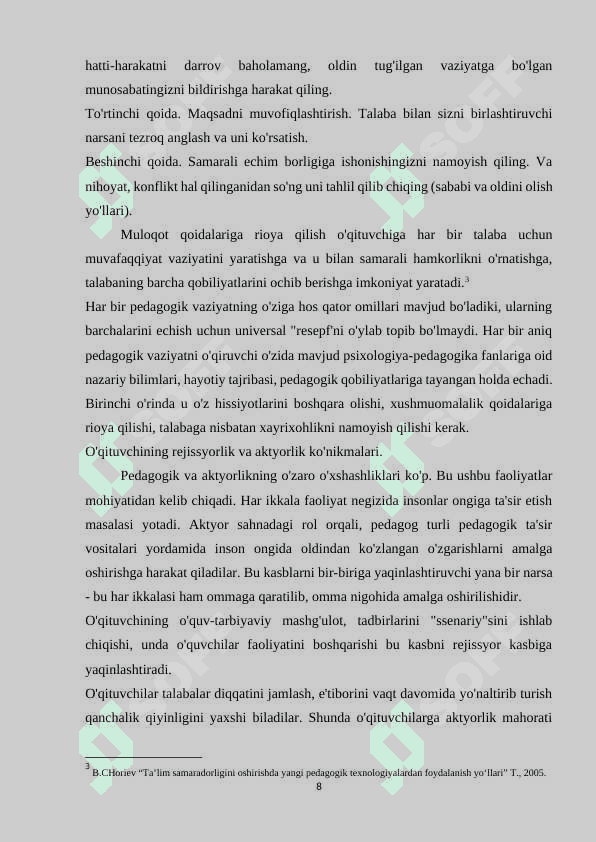 PEDAGOGIK  TAKT. PEDAGOGIK  ODOB. 8