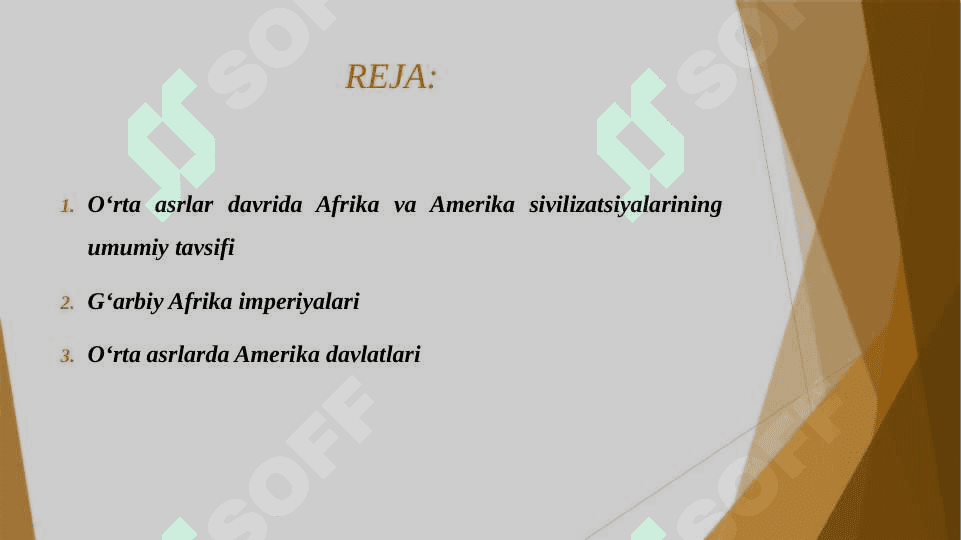 O'RTA ASRLARDA AFRIKA VA AMERIKA DAVLATLARI 2