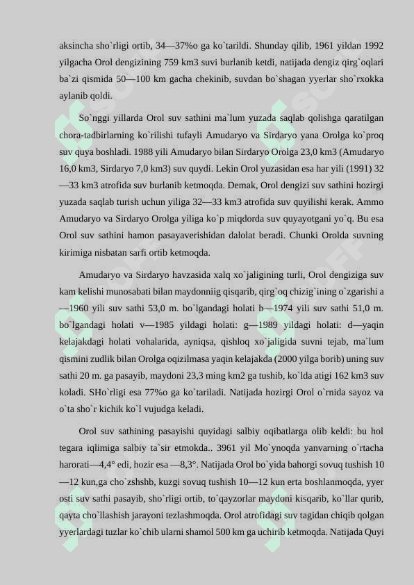 O’ZBEKISTON HUDUDIDAGI KO'LLAR. 8