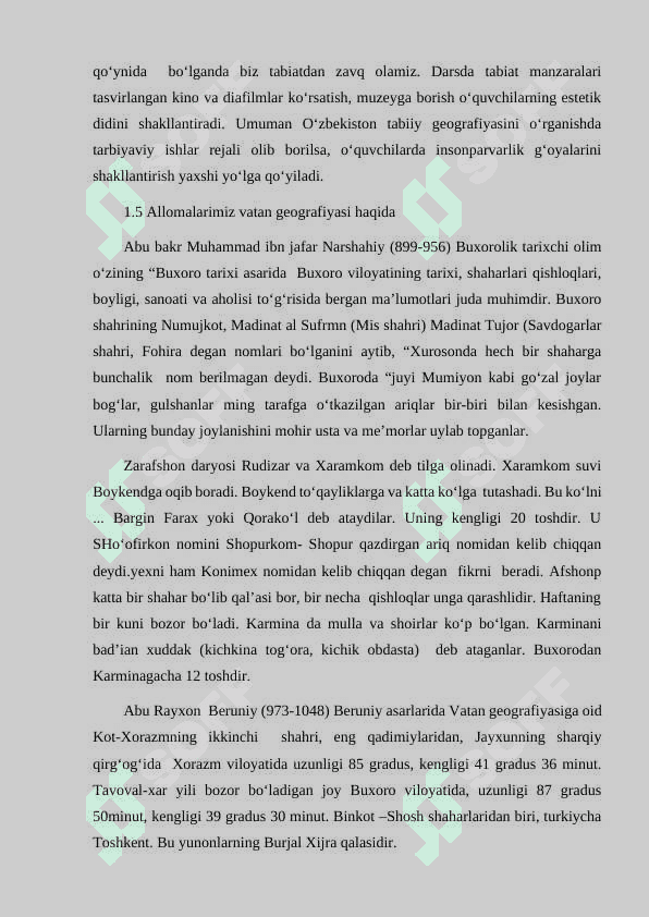 GEOGRAFIYA FANIDA SINFDAN TASHQARI MASHG'ULOTLARNI TASHKIL ETISHDA O'QUV TEXNOLOGIYA VOSITALARIDAN FOYDALANISH YO'LLARI 5
