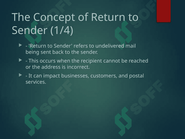 RETURN TO SENDER 4