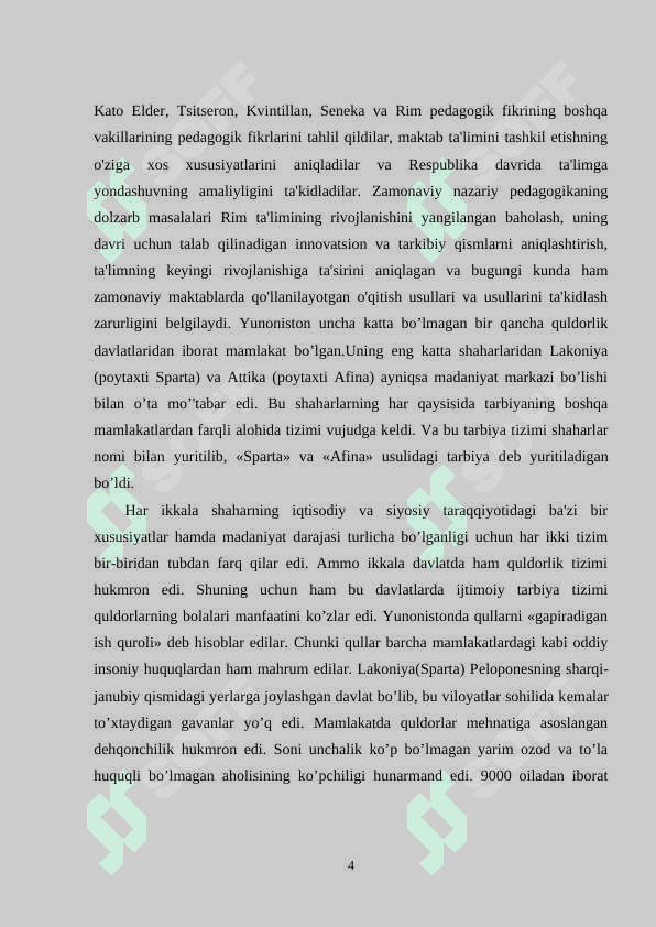 QADIMGI YUNON VA RIM MUTAFAKKIRLARINING OILA TARBIYASI HAQIDAGI QARASHLARI 4