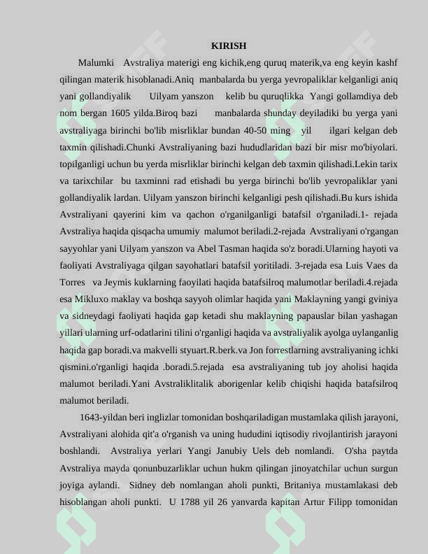 AVSTRALIYANING KASHF ETILISH TARIXI 2