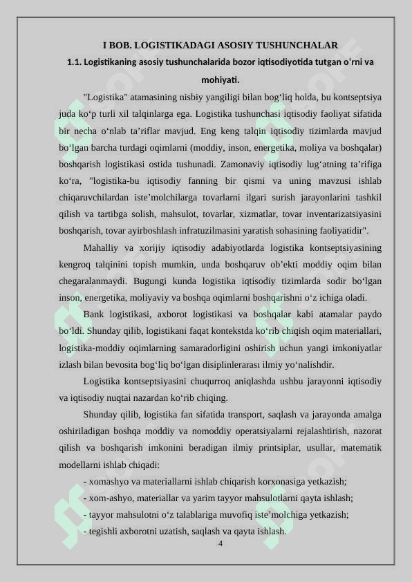 Logistikada asosiy tushunchalar 4
