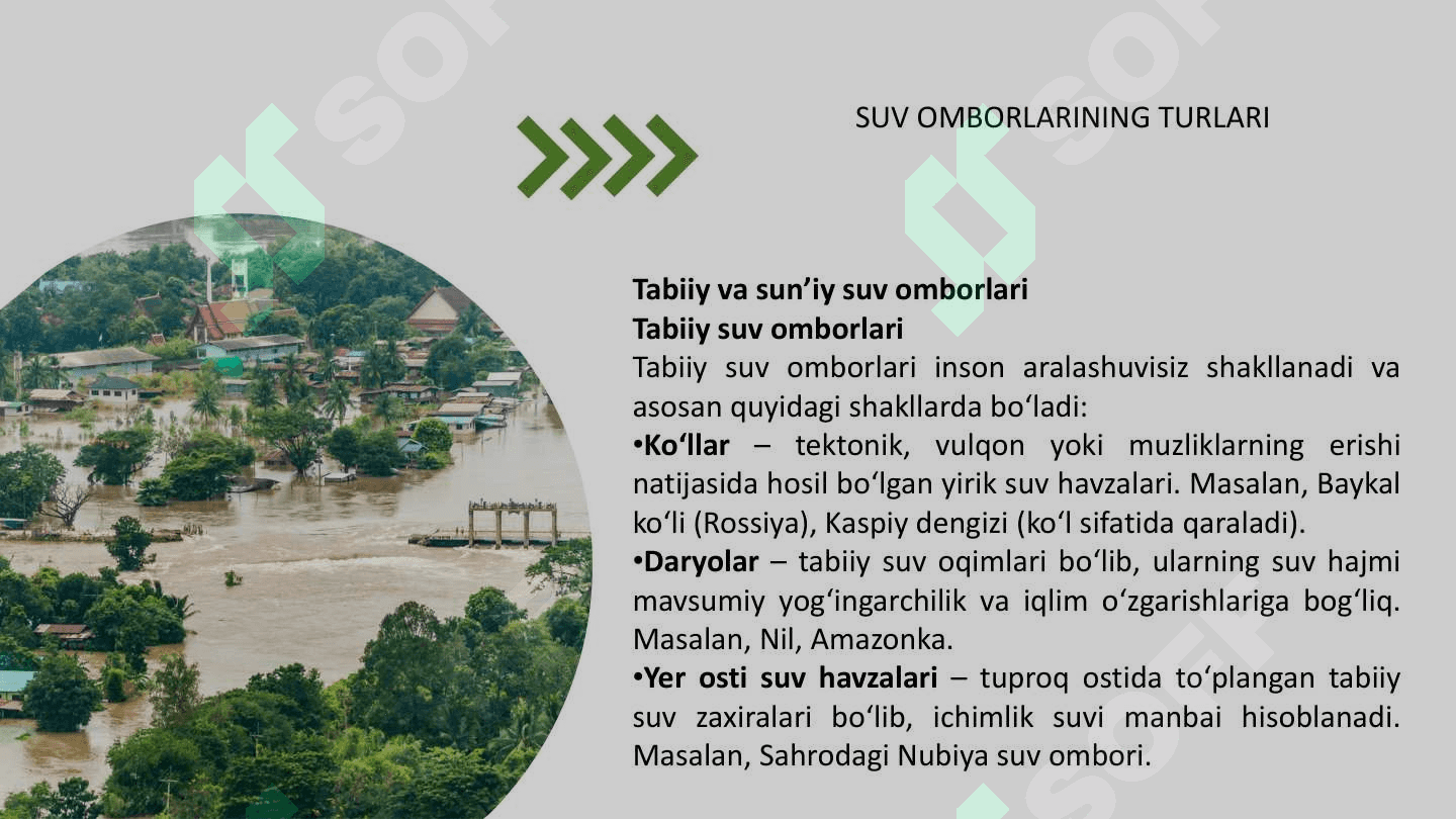“JAHONDA SUV OMBORLARINI TURLARI VA QURILISH JARAYONLARI 4