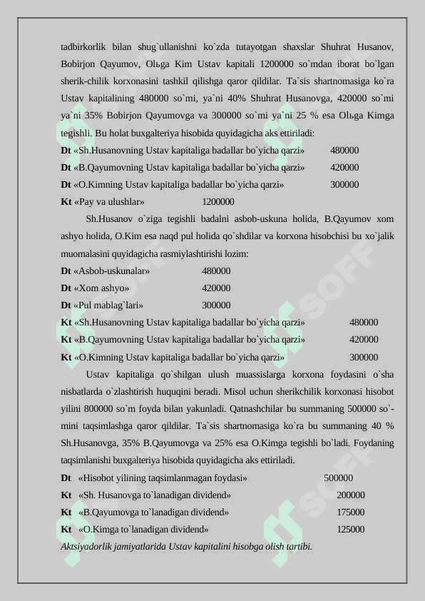 Kapital harakati hisobi 4