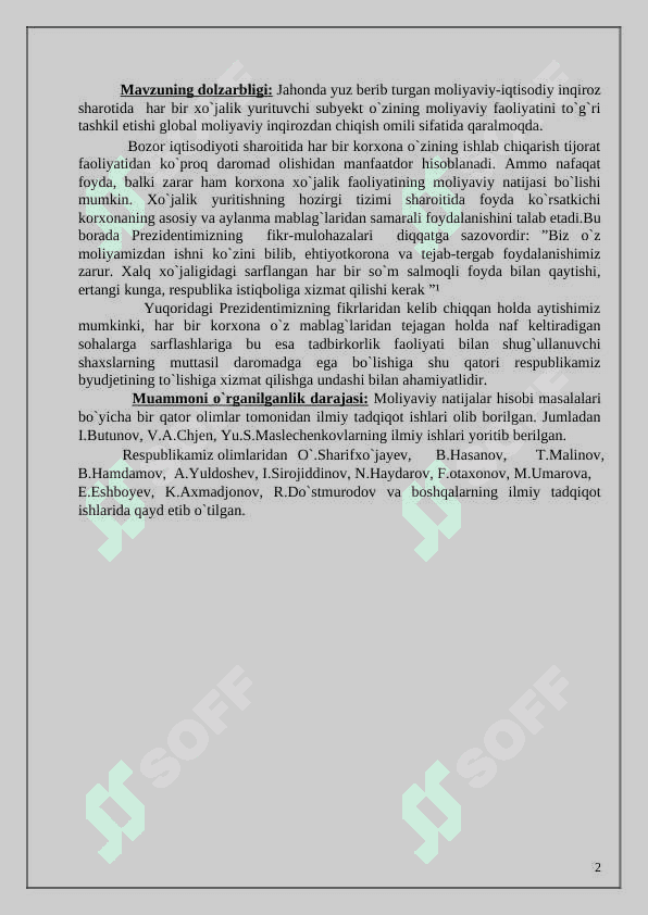 moliyaviy natijalar hisobi 2