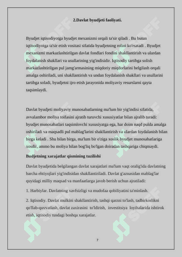 O’zbekiston Respublikasi davlat byudjeti 7