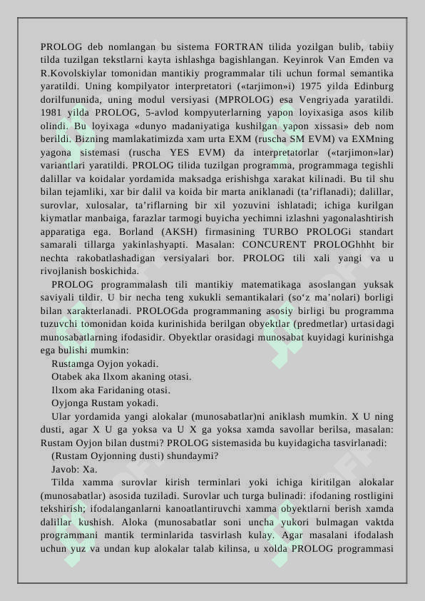 Mantikiy  programmalash  tillari 3