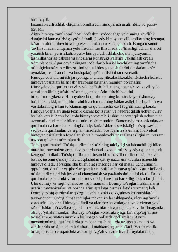 Mashina va mexanizmlar uchun texnika xavfsizligi talablari keltiriladigan me`yoriy hujjatlar tizimi 4
