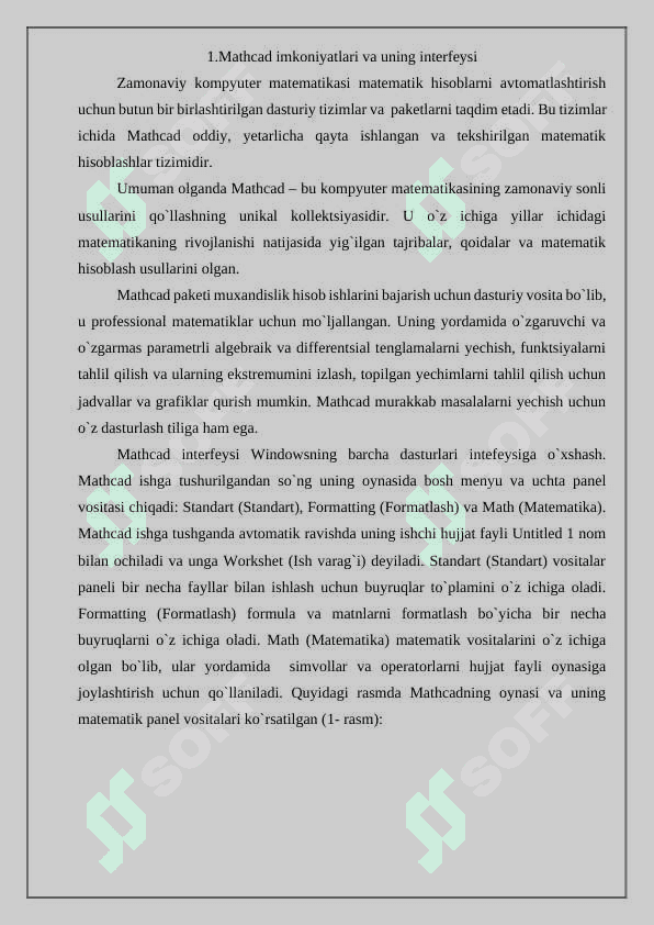 Mathcad dasturida dinamik modellarga old masalalarini yechish 2