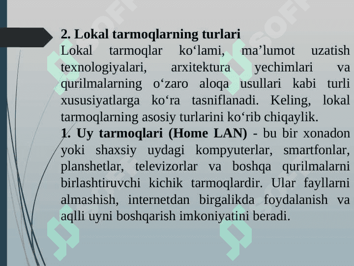Lokal tarmoqlar. 8