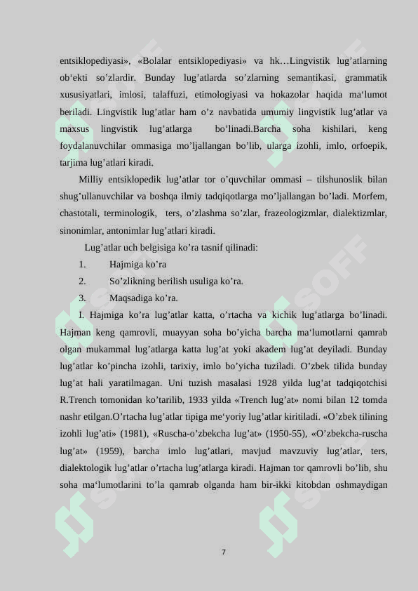 LUGʻAT BILAN ISHLASH TAMOYILLARI 6