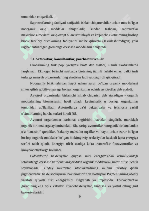 Ekologik omillar KURS ISHI 7
