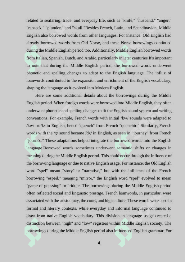 BORROWINGS OF MIDDLE ENGLISH PERIOD 3