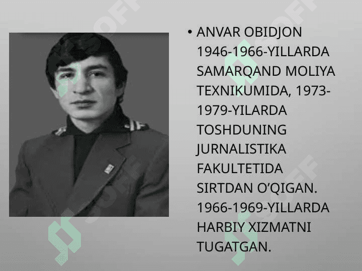 Anvar Obidjon hayoti va ijodi slayd 4