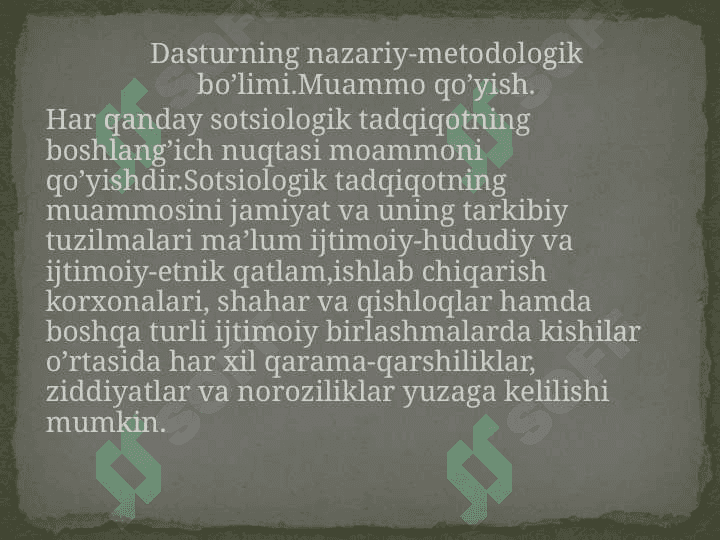 Aniq sotsiologik tadqiqotlar va ularni huquqni muhofaza qilish oʻrganlari uchun ahamiyati 3