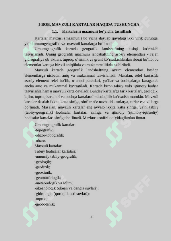 Mavzuli kartalarning elementlari tasnifi 4
