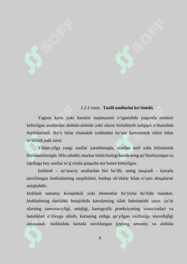 Mavzuli kartalarning elementlari tasnifi 8
