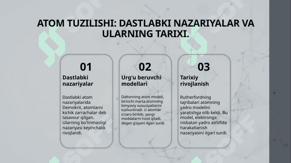 ATOM TUZILISHI.  BOR POTSULATLARI 2