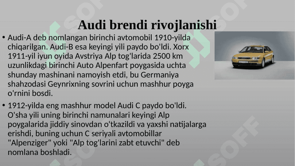 AUDI kompaniyasi 6