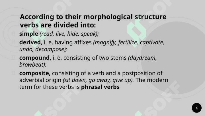 Verbs 8