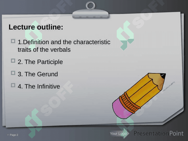Non-finite forms of the verb 2