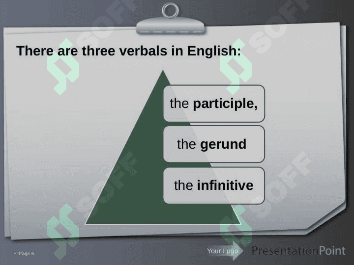 Non-finite forms of the verb 6