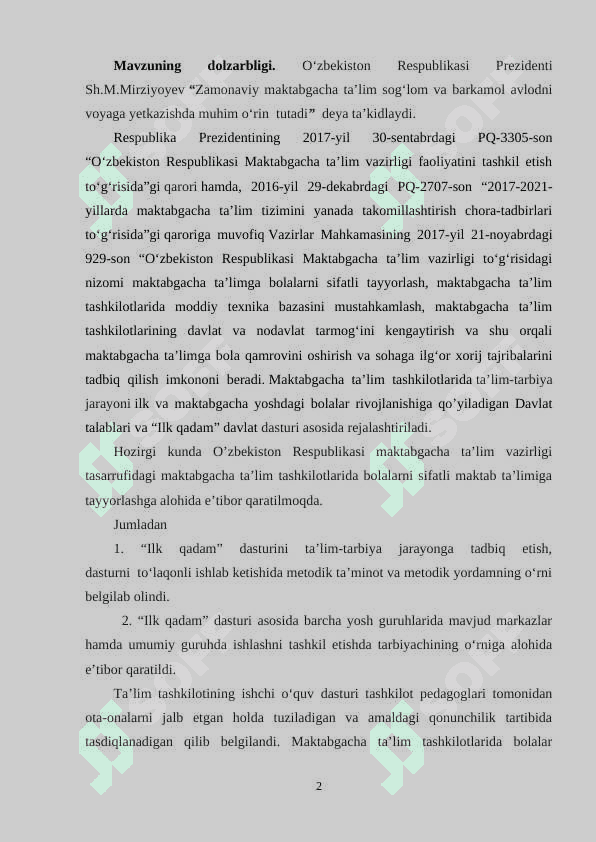 Maktabgcha ta’lim tashkilotlarini o’yinlar to’plami, o’yinchoqlar, mebel jihozlari va boshqa texnik reabilitatsiya vositalari bilan jihozlash me’yorlari 2