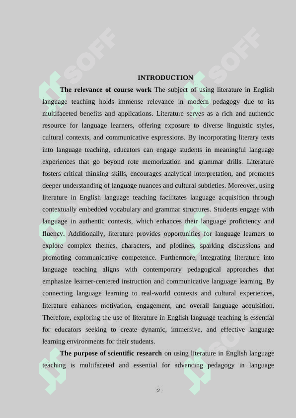 Using literature in English language teaching 2