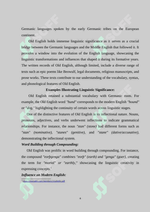 WORD BUILDING IN OLD ENGLISH 6