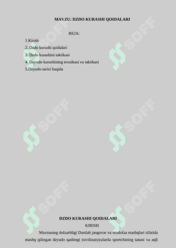 Dzyudo kurashi qoidalari 2