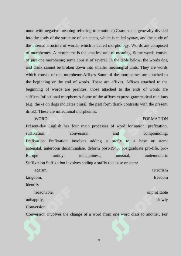 The structure and formation of words 8