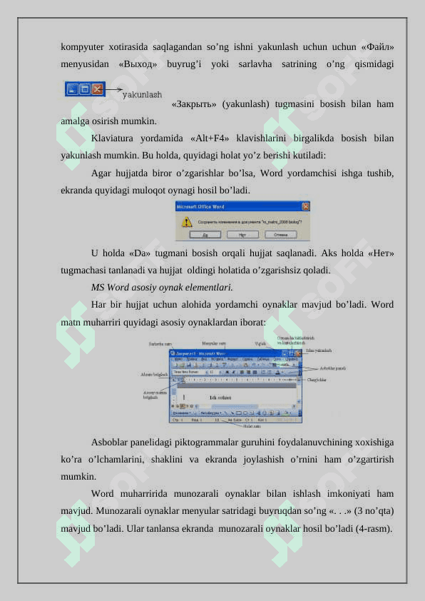 Microsoft Word dasturida elektron hujjatlarni yaratish texnologiya 3