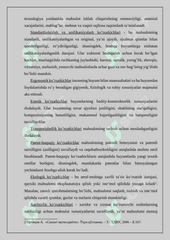 Sanoat mahsulotlari va sifatini nazorat qilish usulari va vositalari mustaqil ishi 5