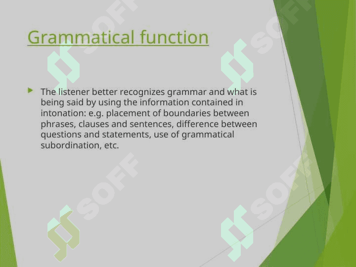 FUNCTIONS OF INTONATION: 4
