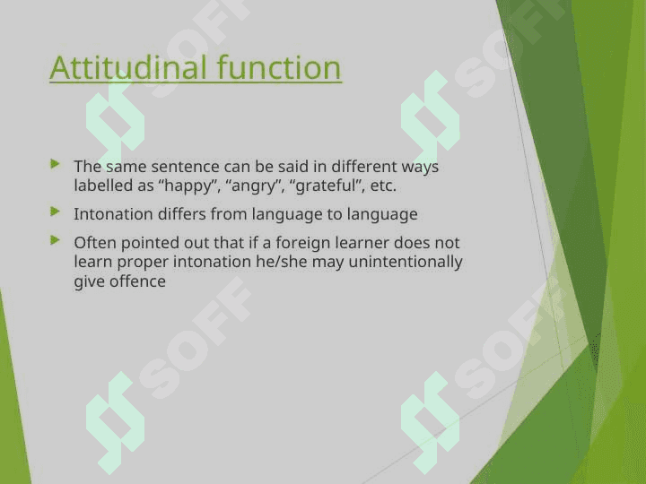 FUNCTIONS OF INTONATION: 8