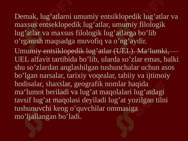 LUG’AT VA UNING TUZILISHI, TURLARI 4