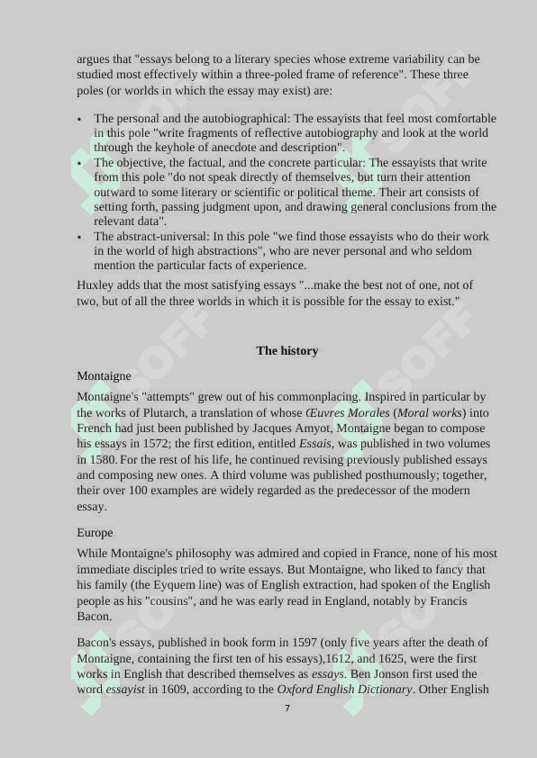 The structure of an  essay course work 8