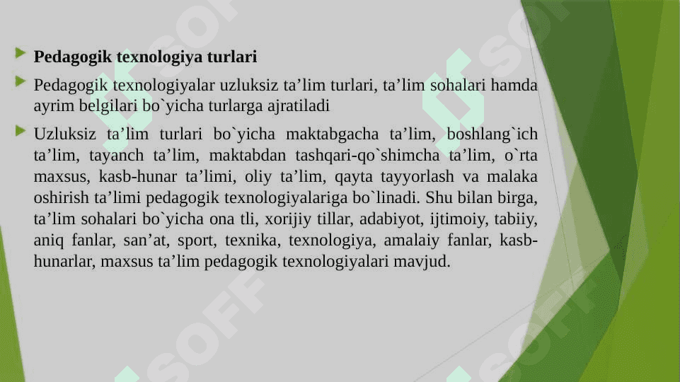 Tarbiya fanini o‘qitishda pedagogik texnologiyalaridan foydalanish. Shaxsga yo‘naltirilgan ta’lim texnologiyalari. 3