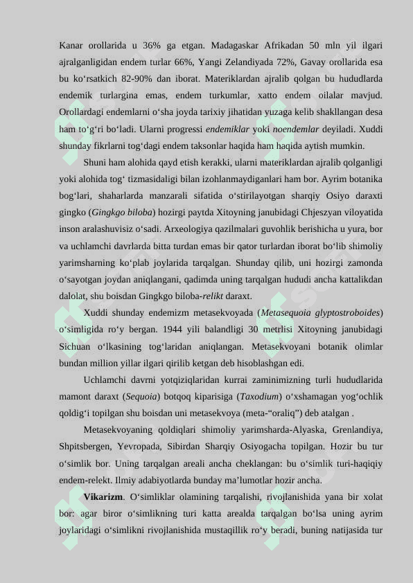 O'simliklarning AREALLARI 5
