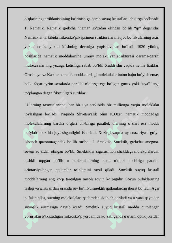 Suyuq kristallar va ularning xususiyatlari 3