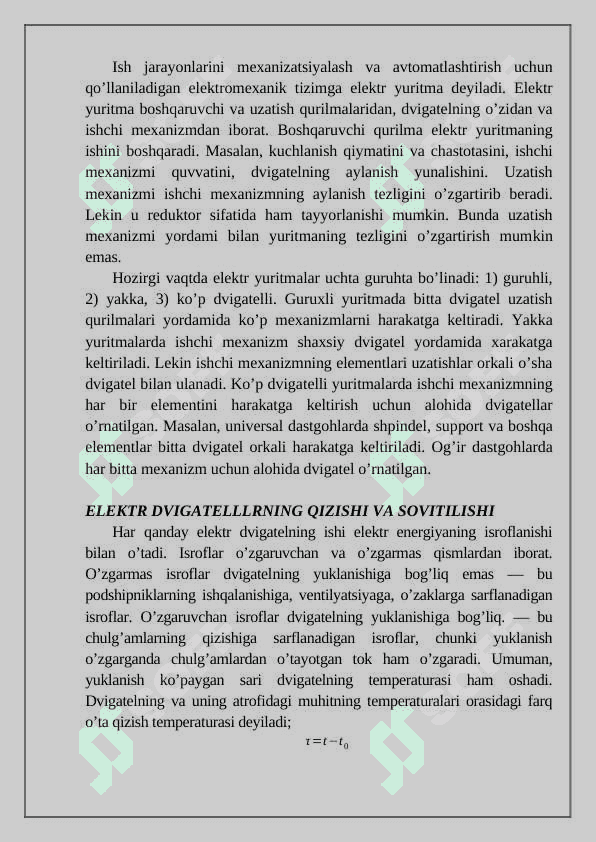 Proglammalash boshqariladigan elektr yuritmalar 2