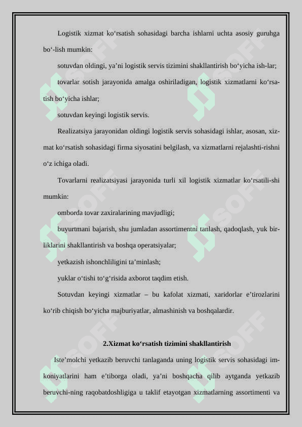 Qishloq xo‘jaligida logistikada servis xizmati ko‘rsatish 3