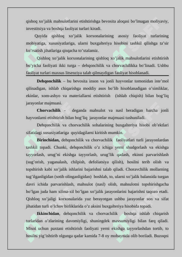 Qishlоq хo’jаlik kоrхоnаlаridа buхgаltеriya hisоbini tаshkil qilish аsоslаri 5