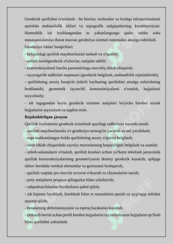 Qurilish maydonida barpo etiladigan geodezik tarmoqlar 3