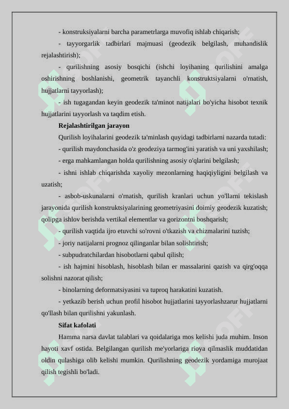 Qurilish maydonida geodezik tarmoqlarni barpo etish 3
