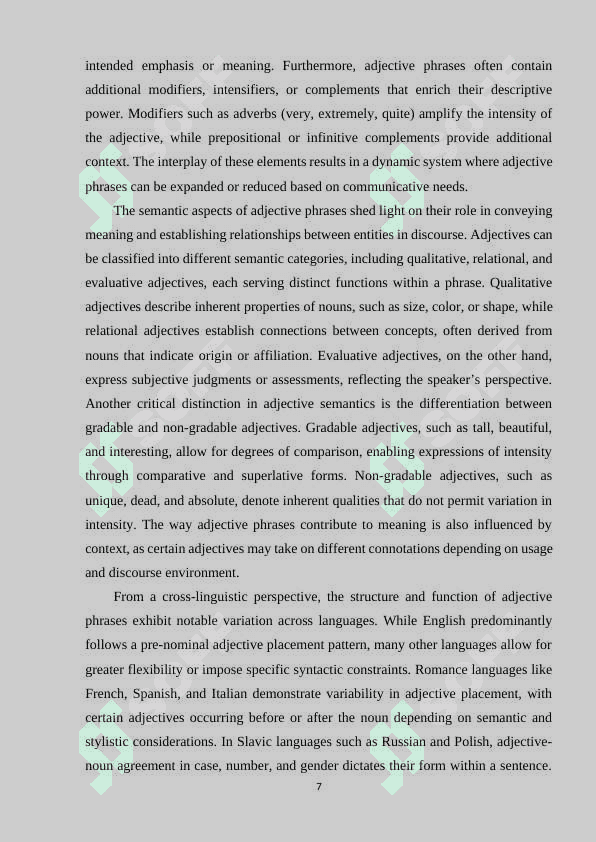ADJECTIVE PHRASE AND ITS TYPES 7